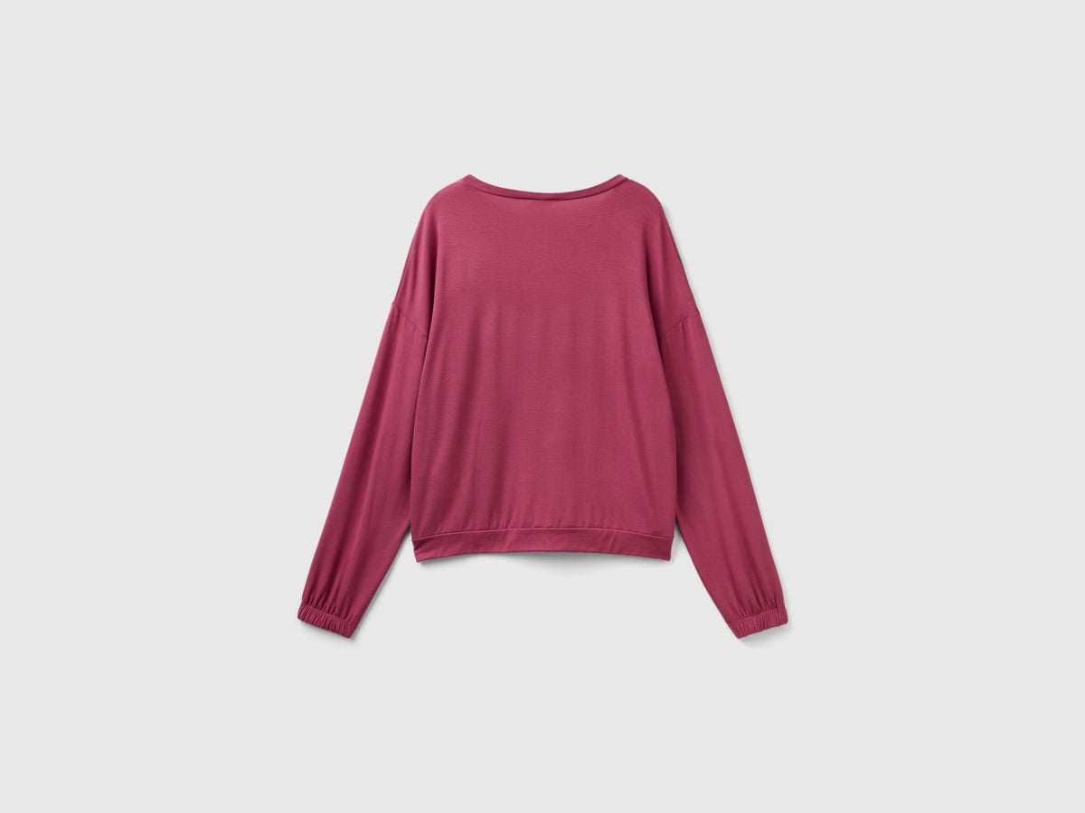 T-shirt in misto viscosa stretch