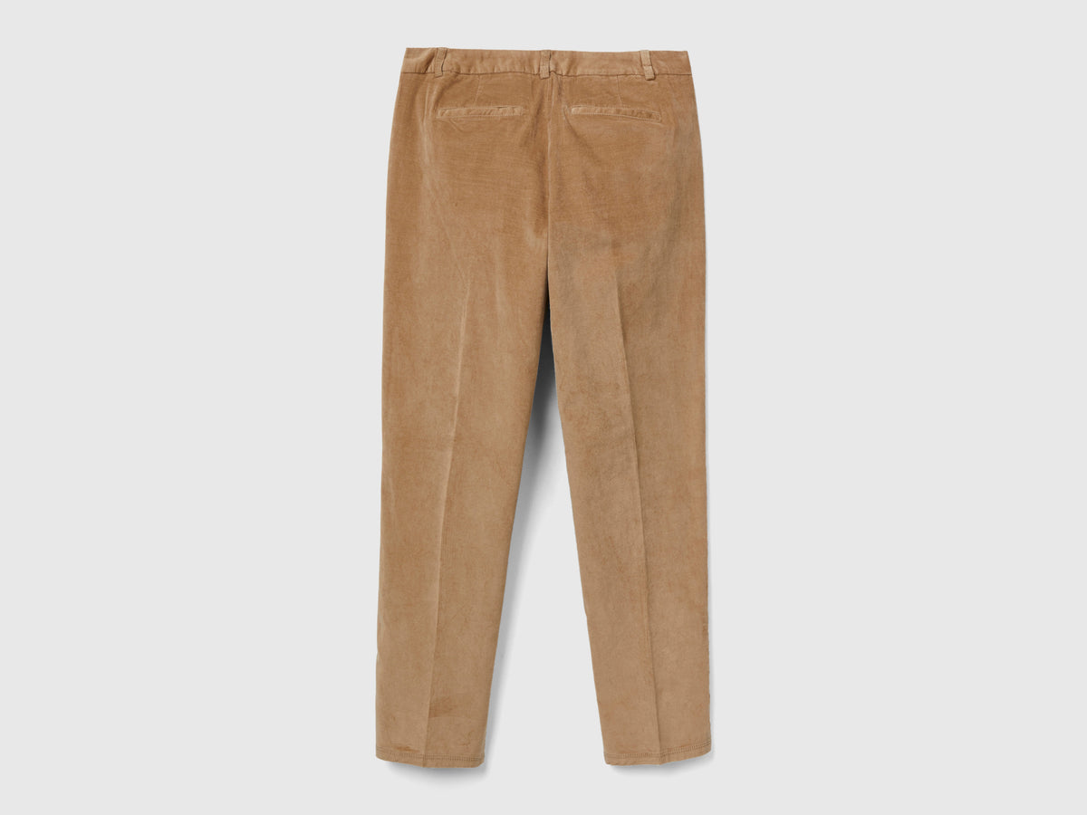Chino in velluto elasticizzato