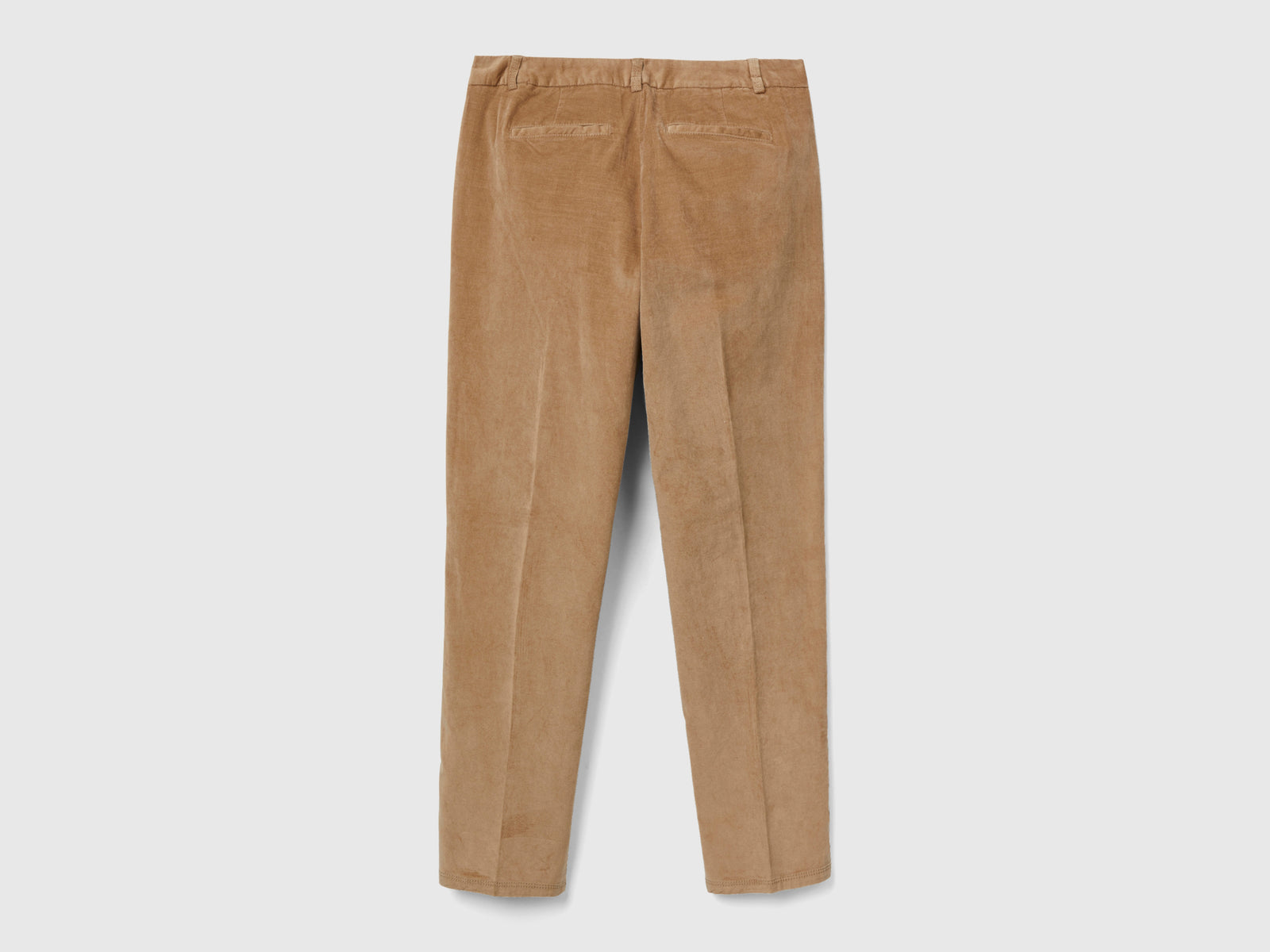 Chino in velluto elasticizzato da donna cammello 2 | Benetton Outlet