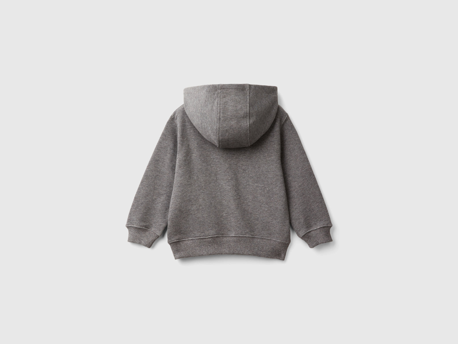 Felpa con logo e cappuccio da bimbo grigio scuro 2 | Benetton Outlet