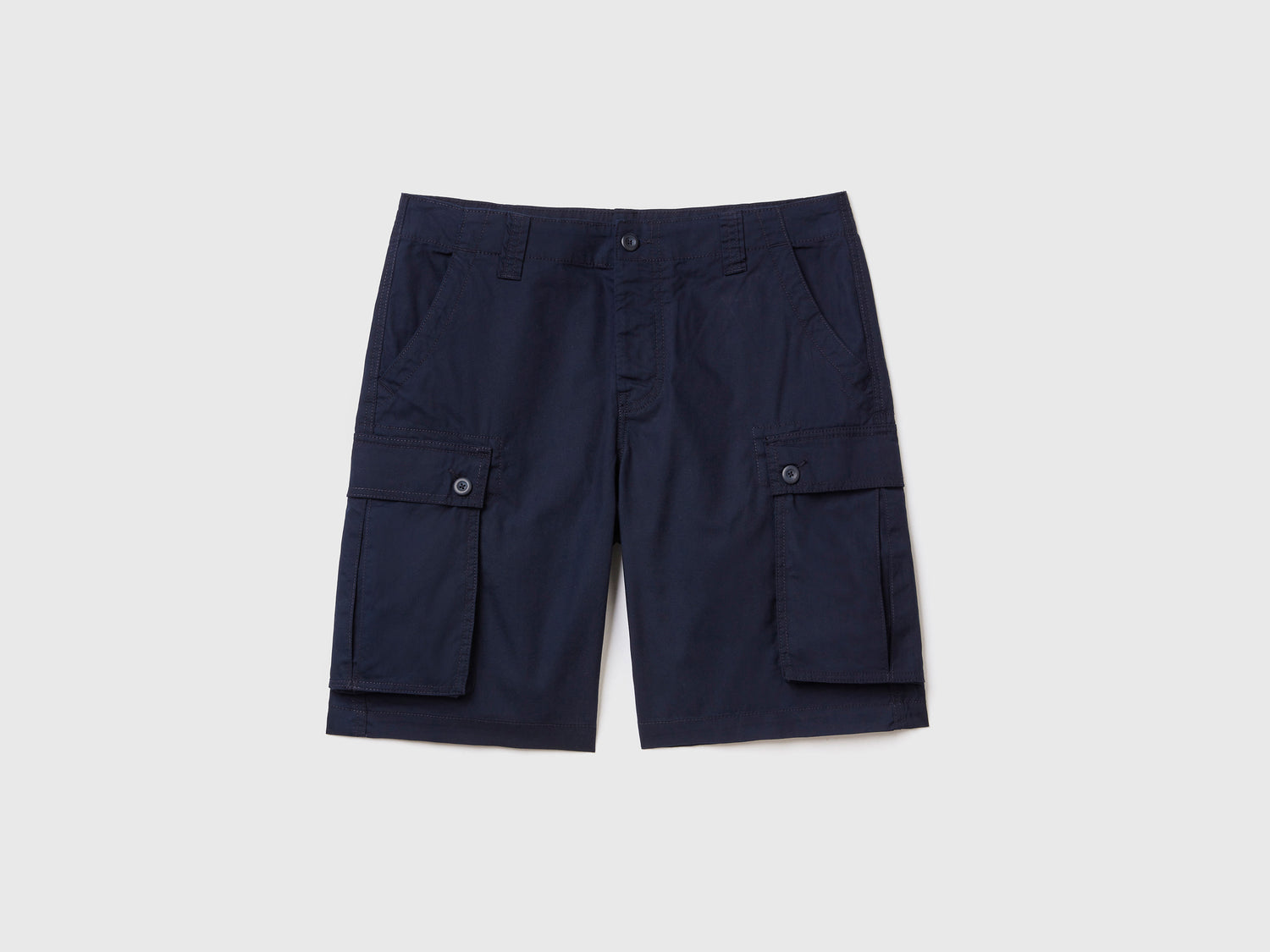 Bermuda cargo in puro cotone da uomo blu scuro | Benetton Outlet