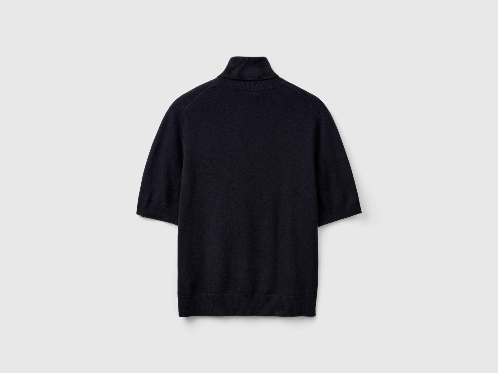 Dolcevita a manica corta in misto cashmere da donna blu scuro 2 | Benetton Outlet