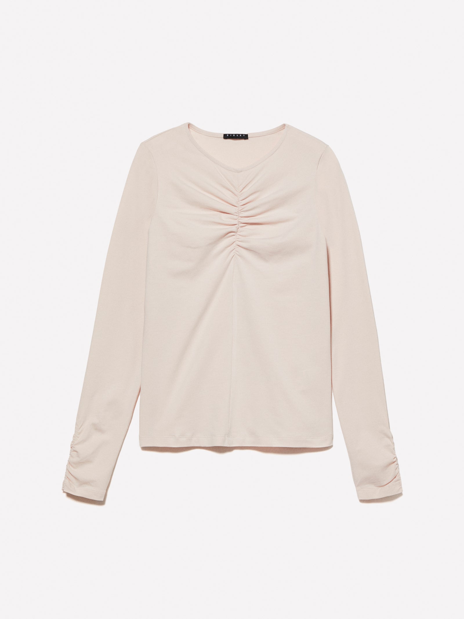 T-shirt con arriccio da donna beige | Sisley Outlet