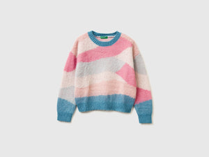 Maglia fantasia in misto lana