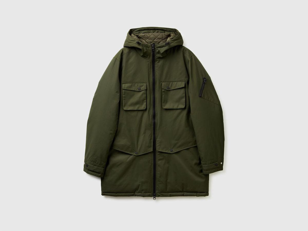 Parka imbottito in cotone e nylon