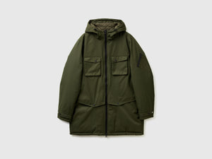 Parka imbottito in cotone e nylon