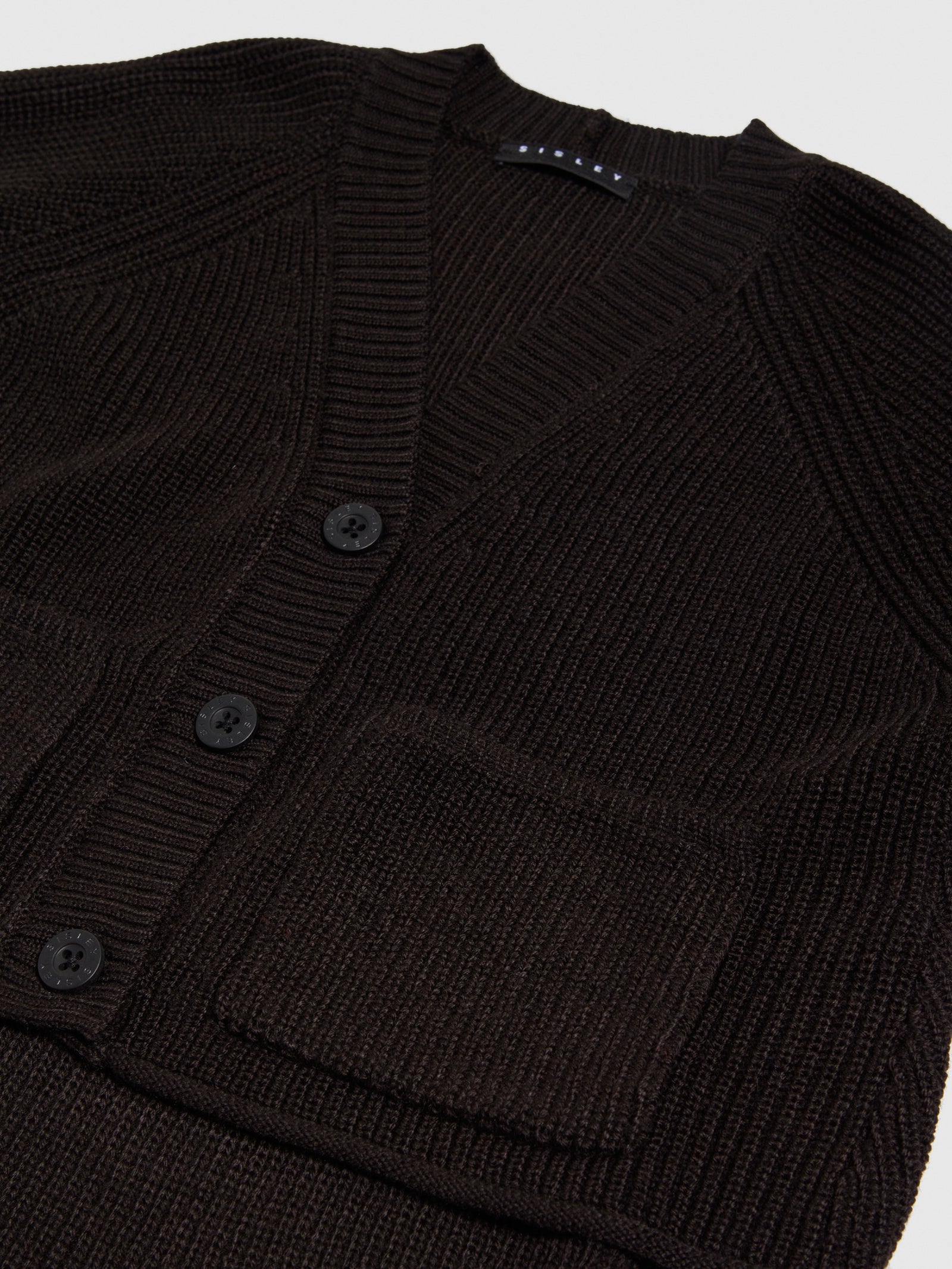 Cardigan asimmetrico da bambina nero 2 | Sisley young Outlet