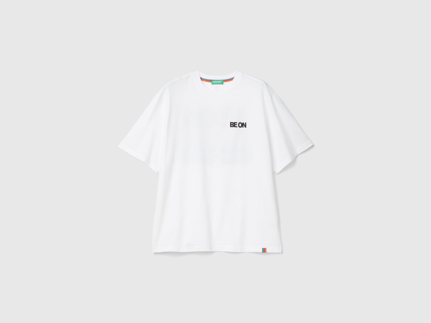 Maglietta over fit in puro cotone da uomo bianco | Benetton Outlet