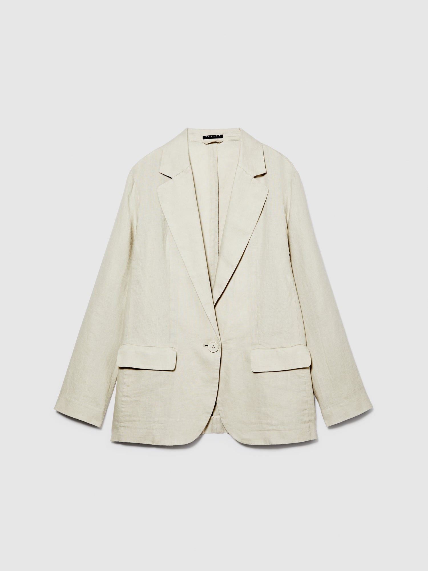 Blazer 100% lino da donna beige | Sisley Outlet