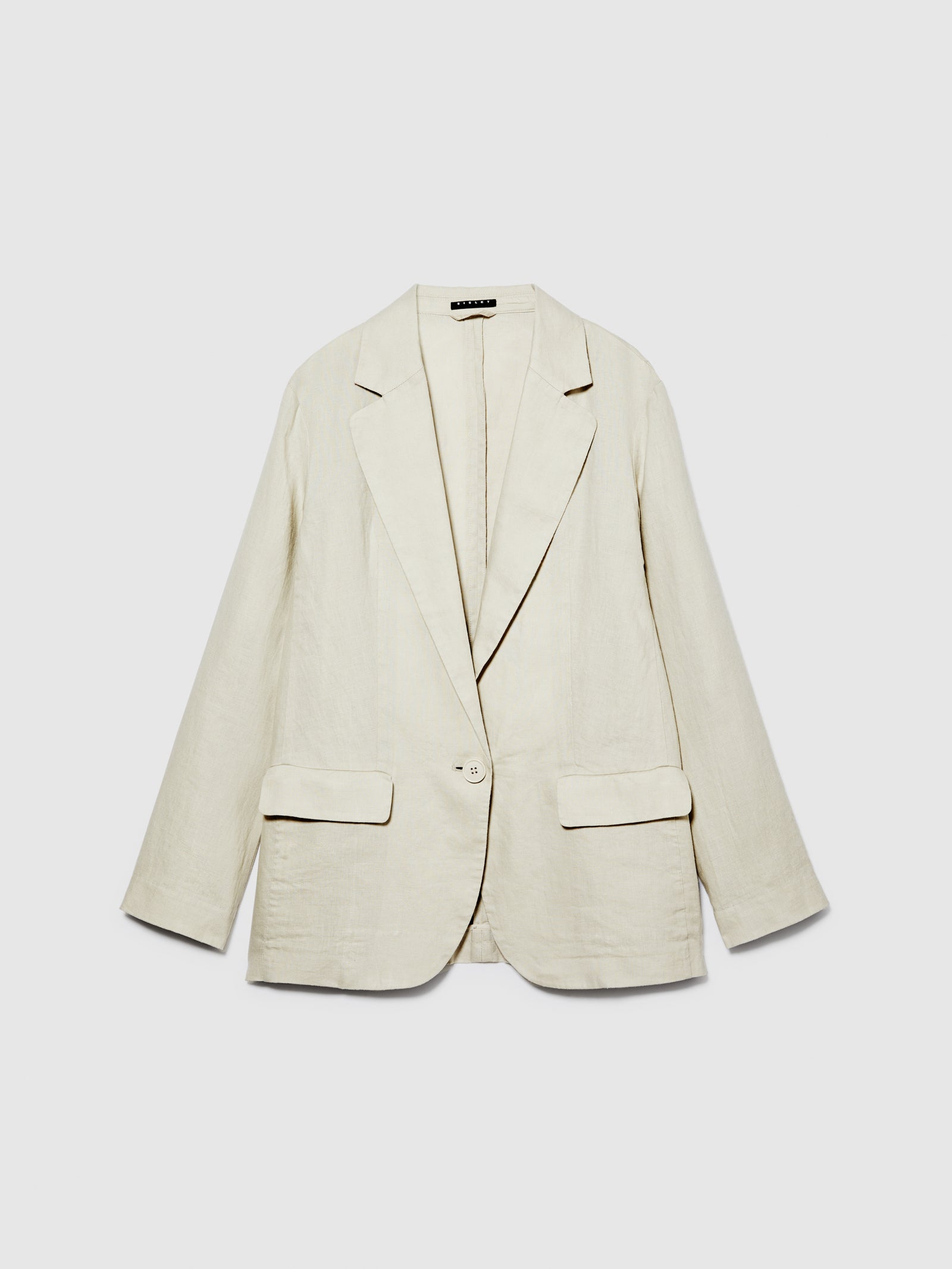 Blazer 100% lino da donna beige | Sisley Outlet