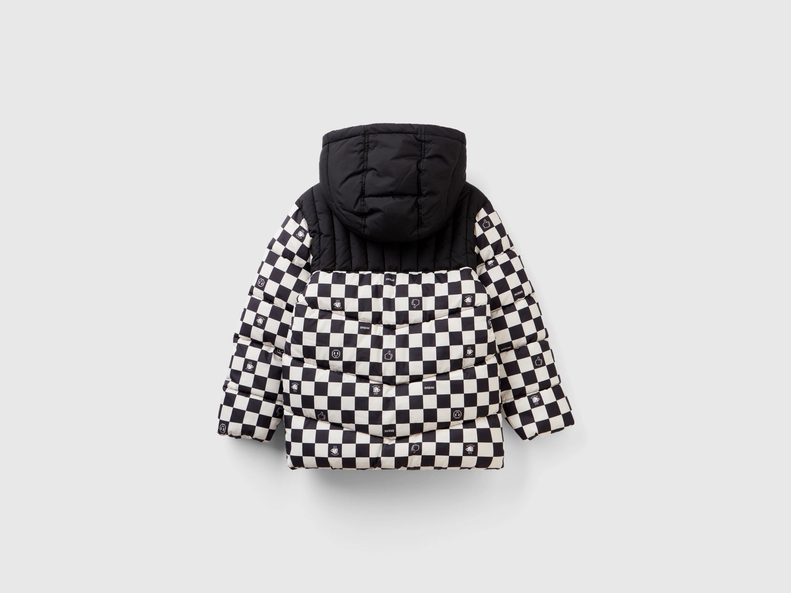 Piumino con stampa scacchi da bambino multi-color 2 | Benetton Outlet