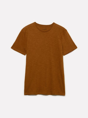 T-shirt a maniche corte slim fit terracotta