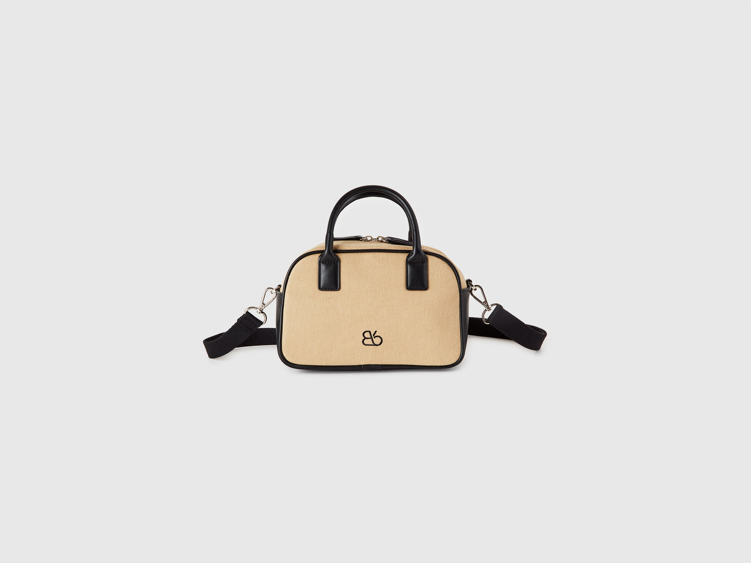 Borsa a tracolla in cotone da donna beige | Benetton Outlet
