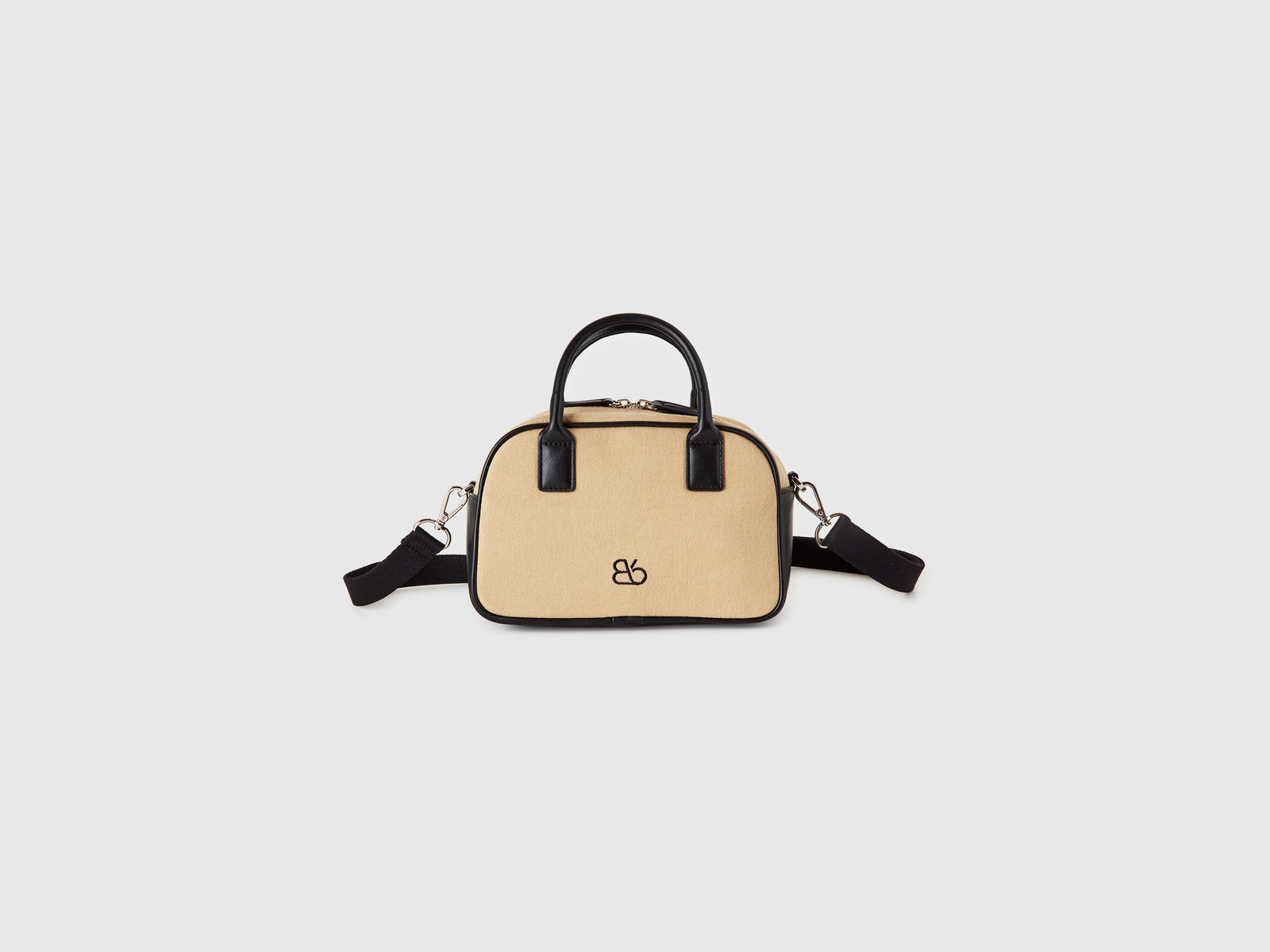 Borsa a tracolla in cotone da donna beige | Benetton Outlet