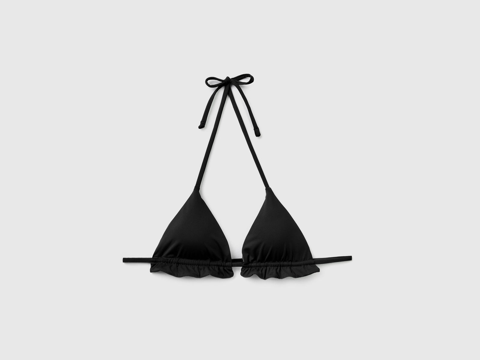 Triangolo in ECONYL® con balzine da donna nero | Benetton Outlet