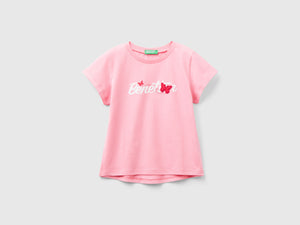 T-shirt in cotone bio con stampa logo