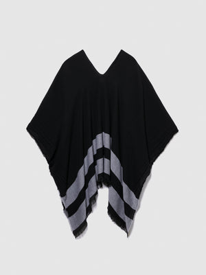 Poncho sfrangiato