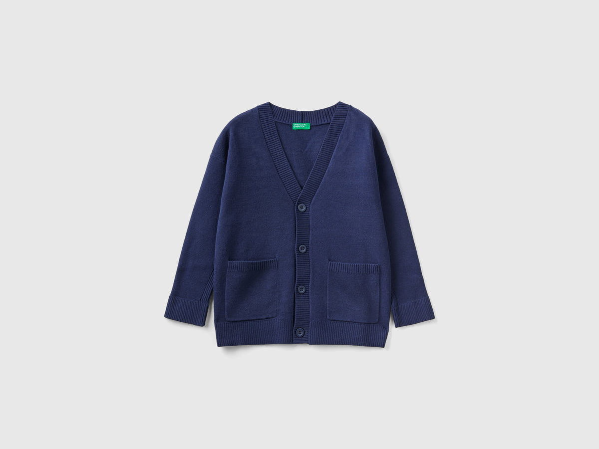 Cardigan scollo a V in cotone