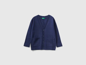 Cardigan scollo a V in cotone