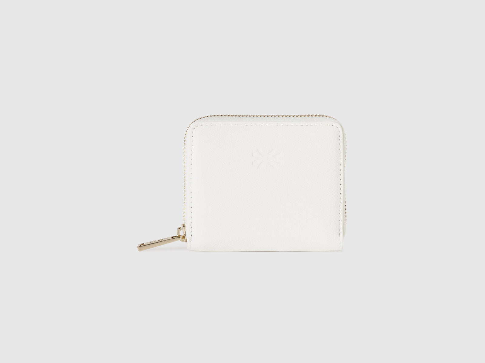 Portafoglio piccolo con zip da donna bianco | Benetton Outlet