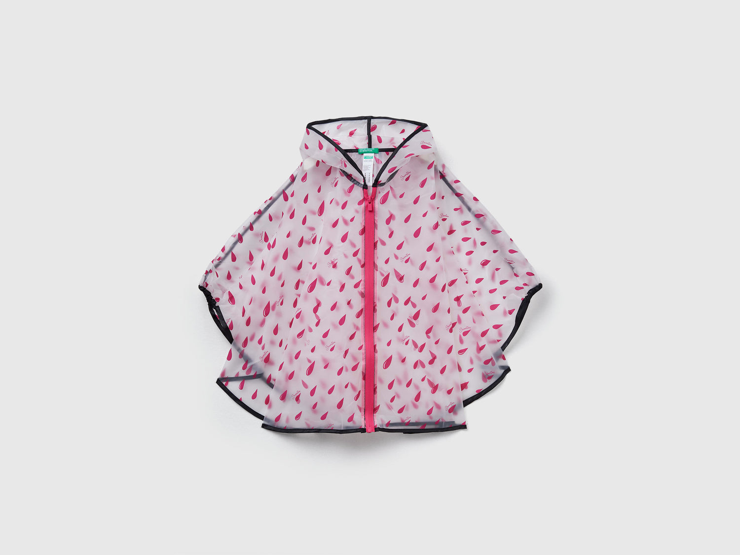 Mantellina antipioggia fantasia da bimbo rosa | Benetton Outlet
