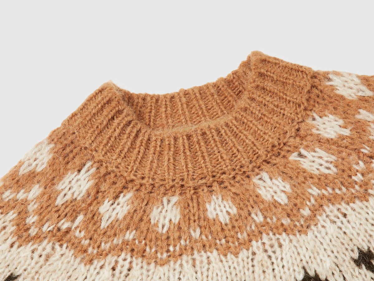 Maglione jacquard con paillettes