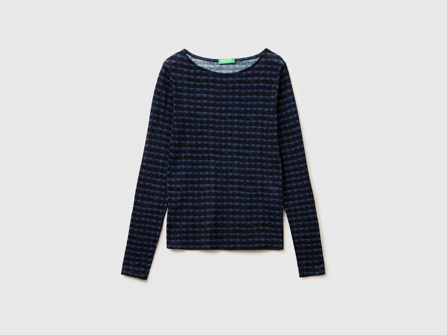 T-shirt fantasia in misto lana da donna avio | Benetton Outlet