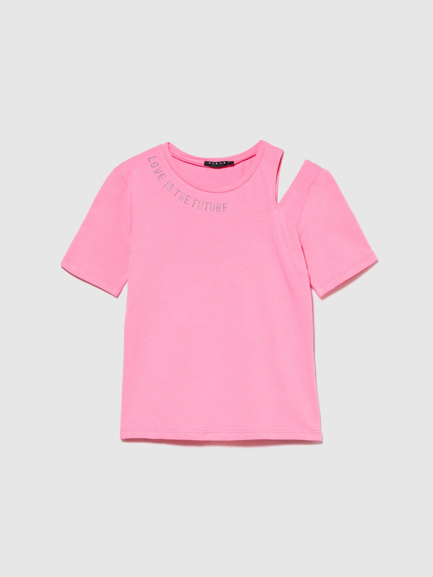 T-shirt con cut-out da bambina rosa | Sisley young Outlet