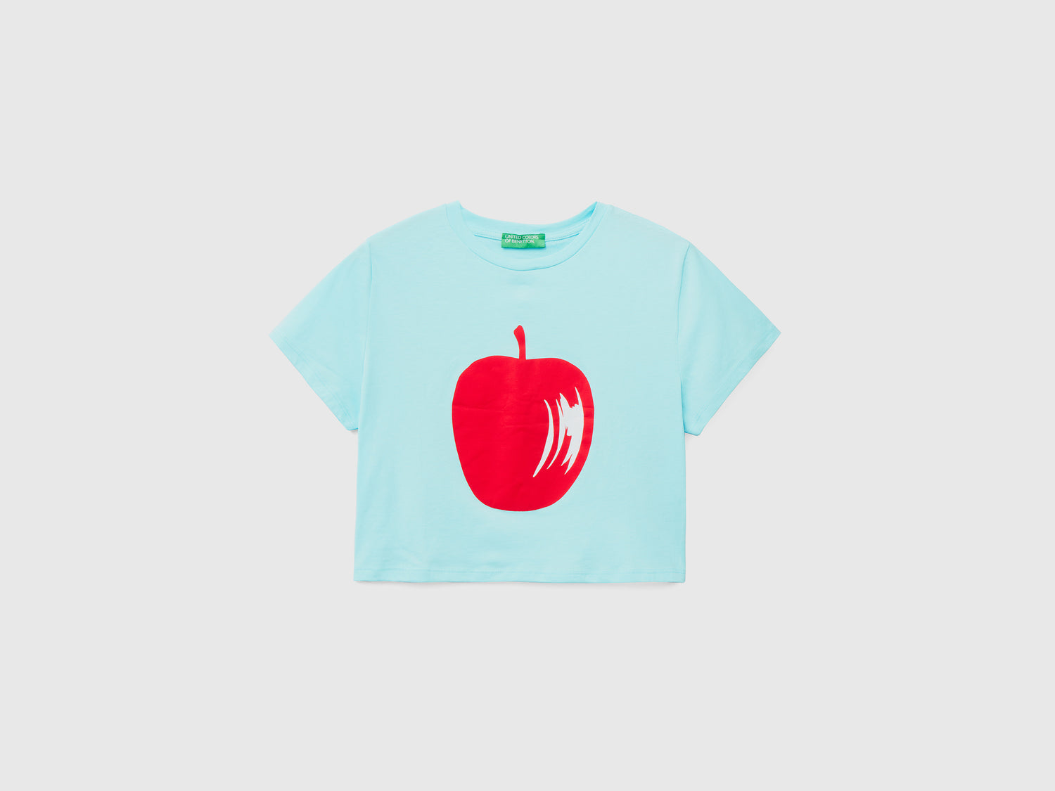 T-shirt con stampa frutta da donna azzurro | Benetton Outlet