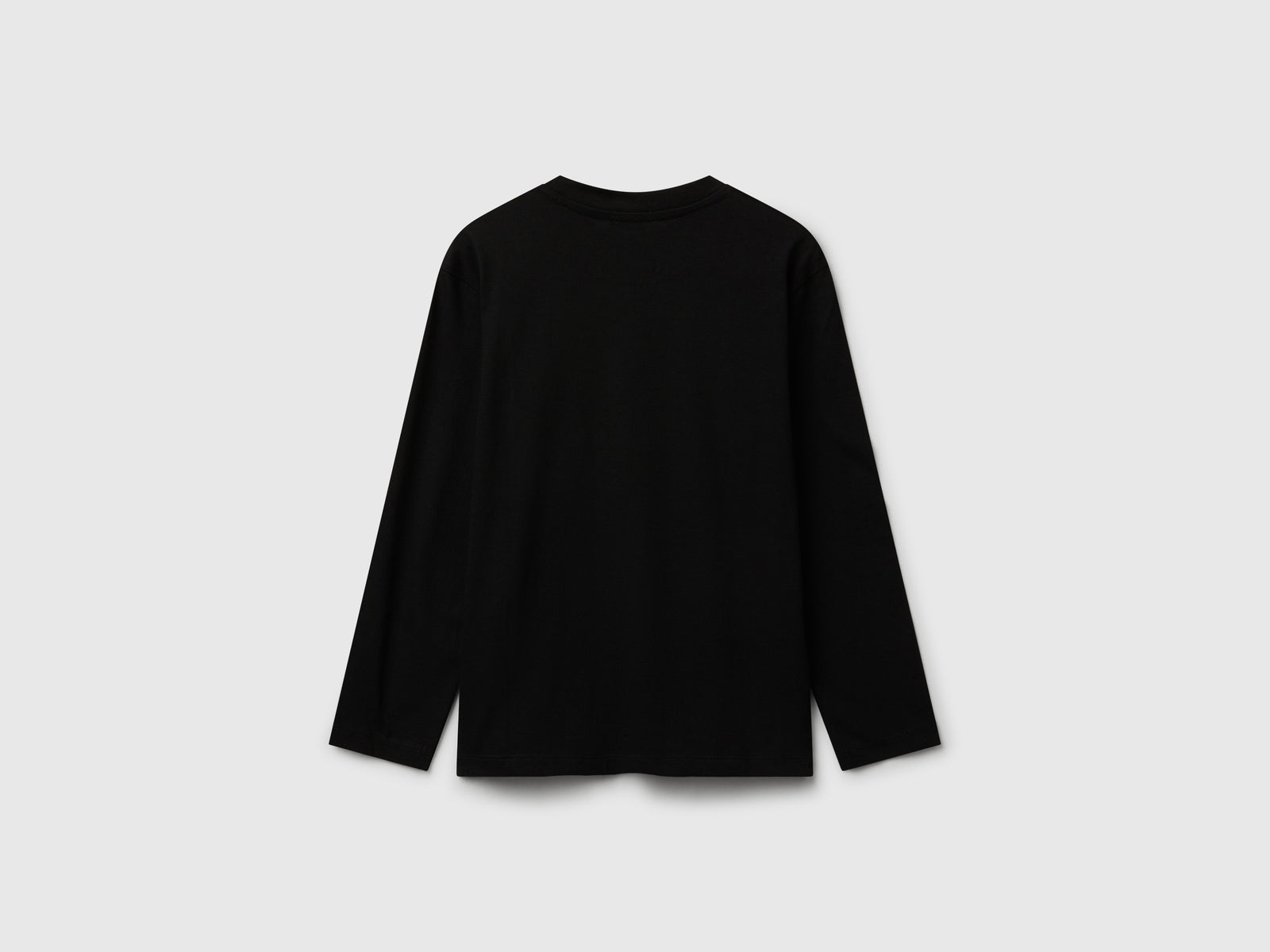 T-shirt in cotone da bambino nero 2 | Benetton Outlet