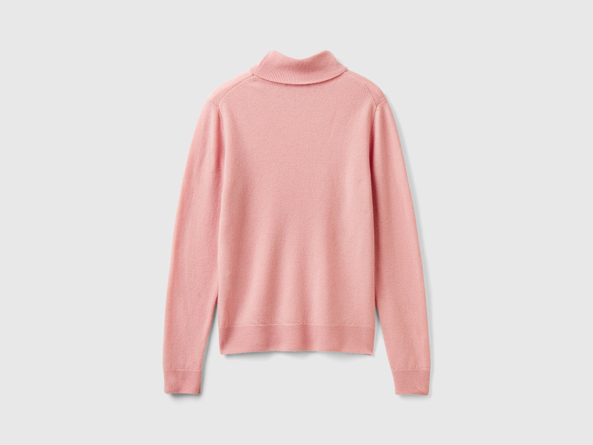 Maglione dolcevita in pura lana Merino