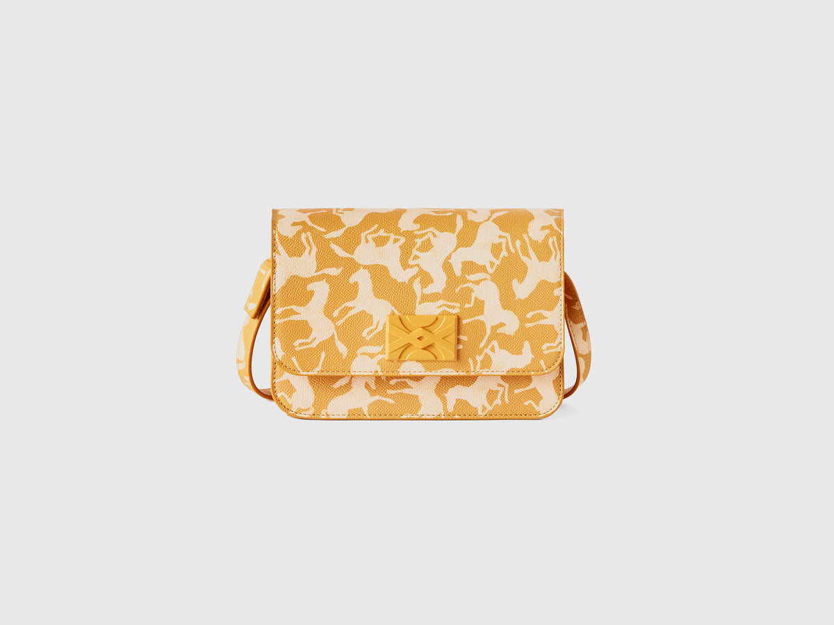 Be Bag giallo con stampa cavalli