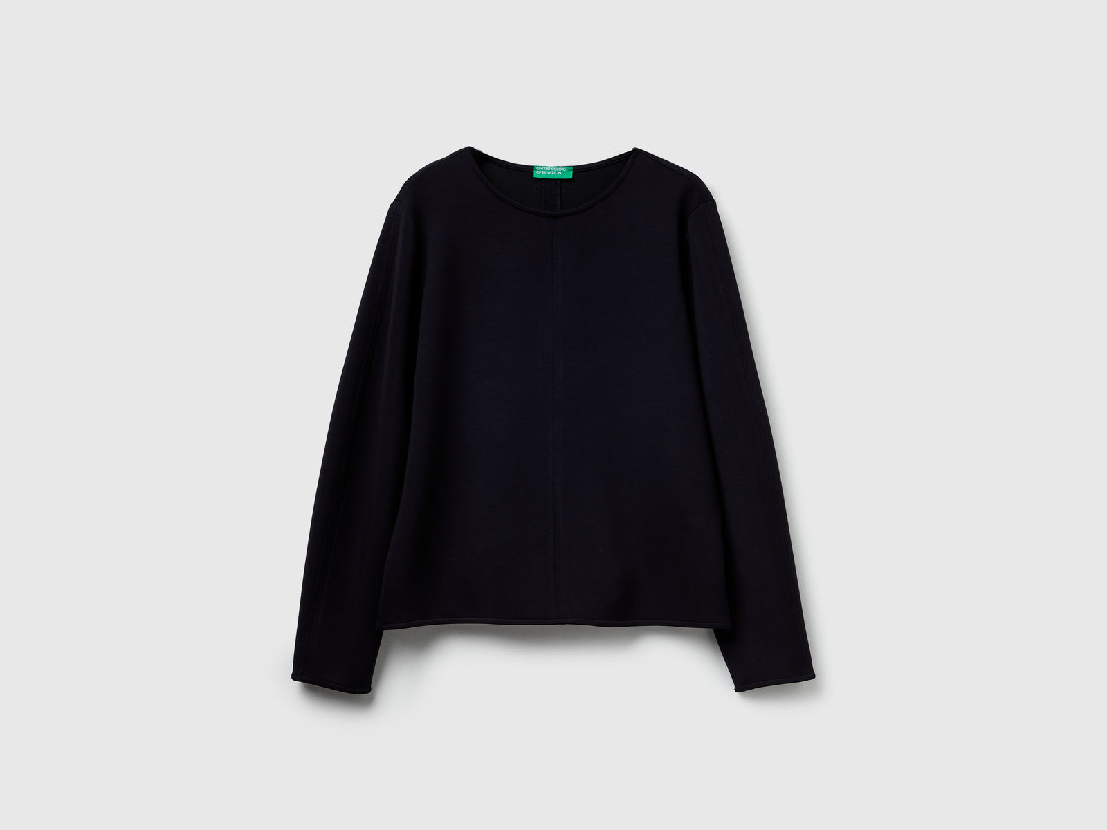 Maglietta in Modal stretch da donna nero | Benetton Outlet