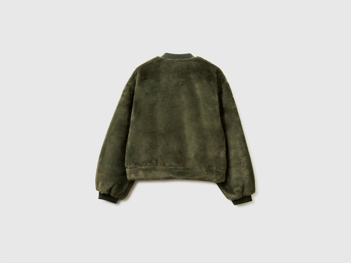 Bomber in pelliccetta sintetica