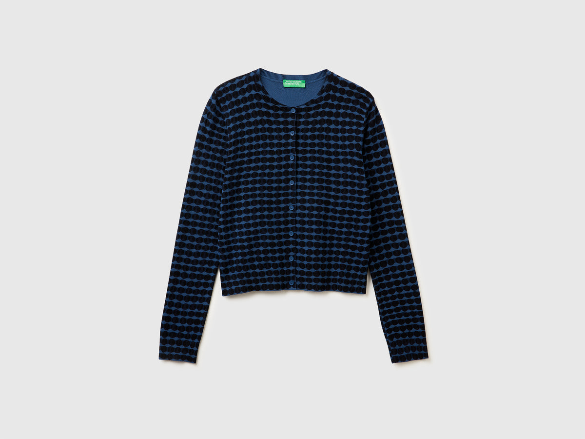 Cardigan con stampa grafica