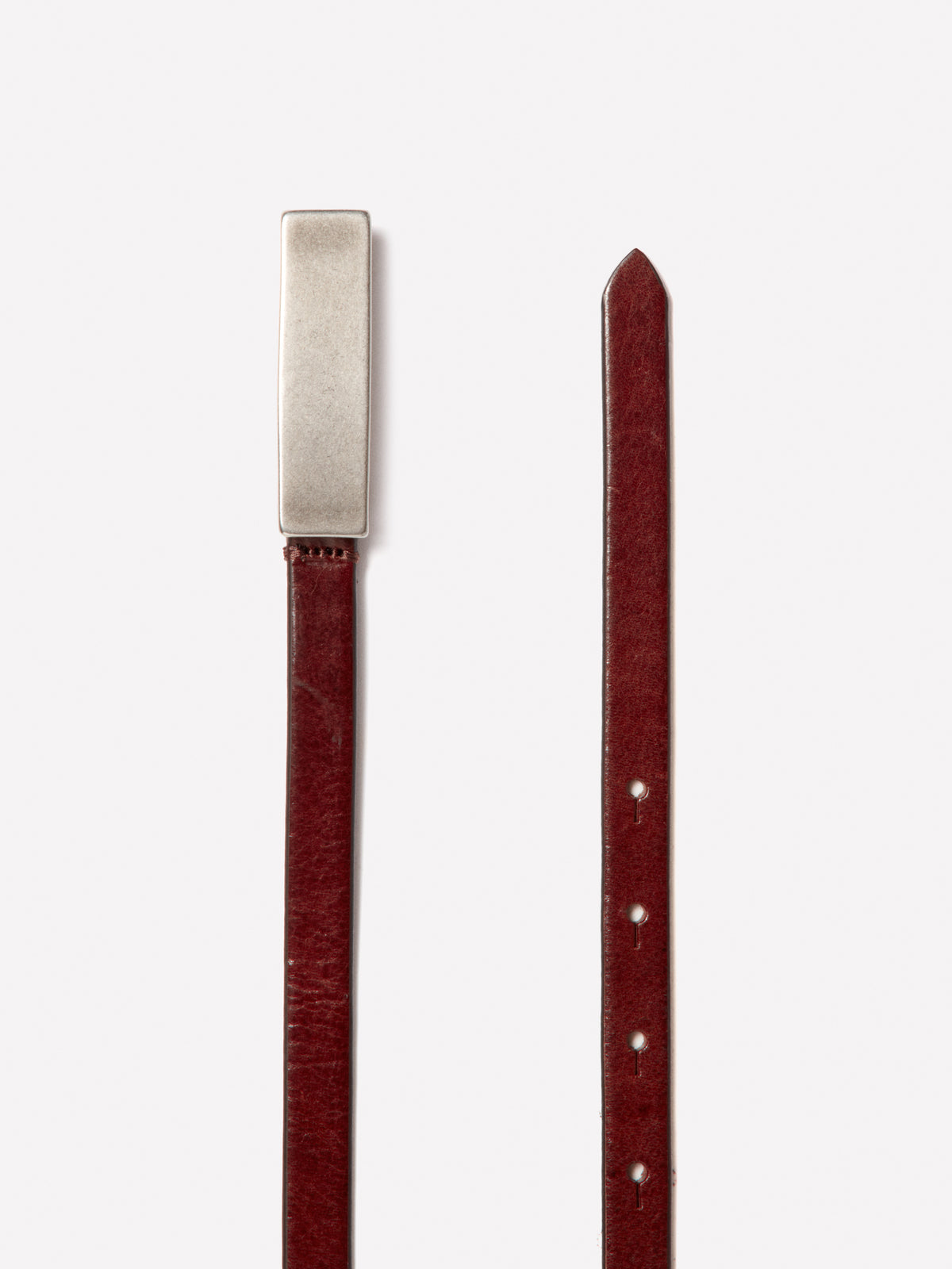 Cintura sottile in pelle marrone