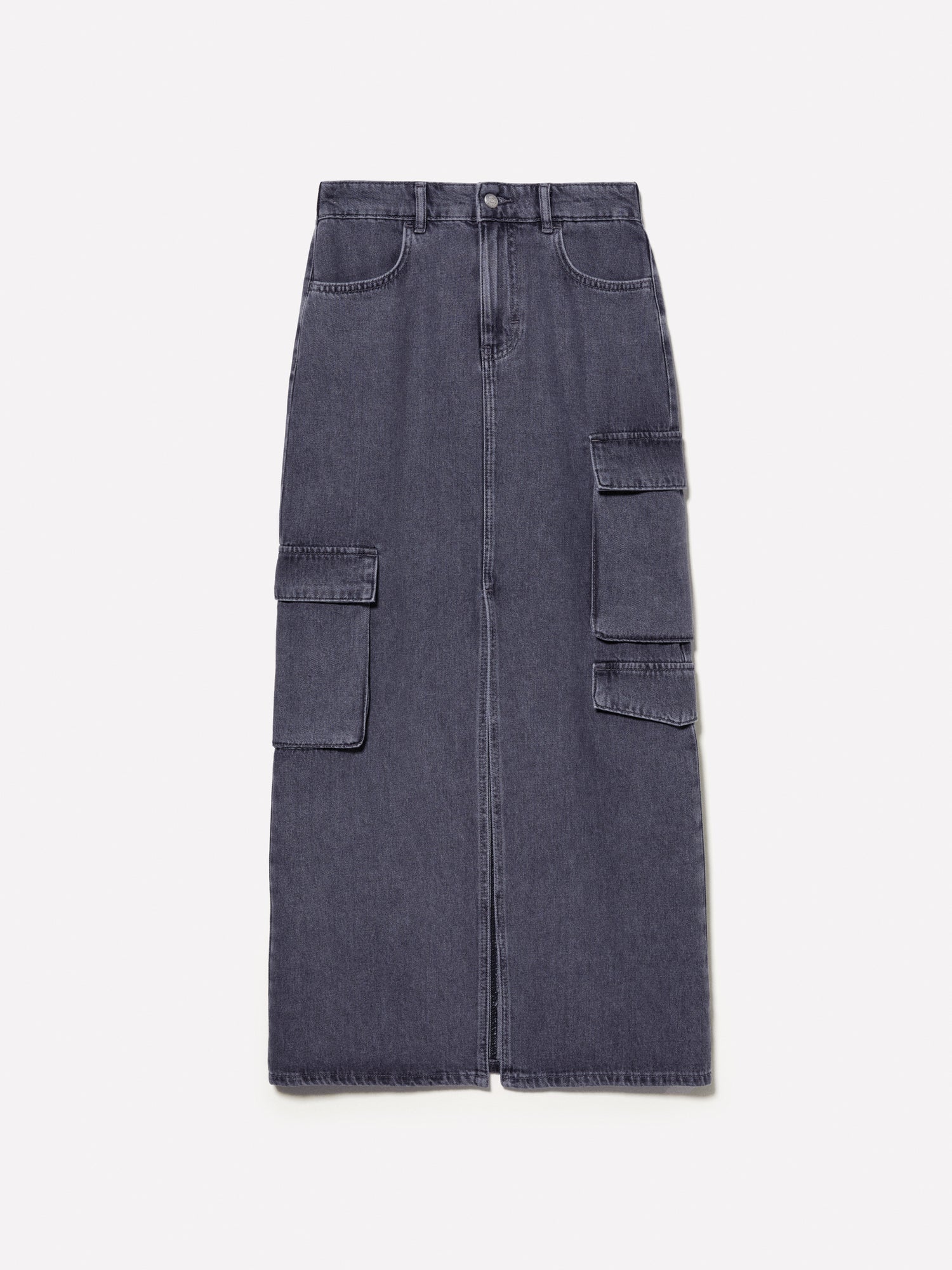Gonna di jeans con spacco da donna nero | Sisley Outlet