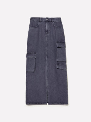 Gonna di jeans con spacco