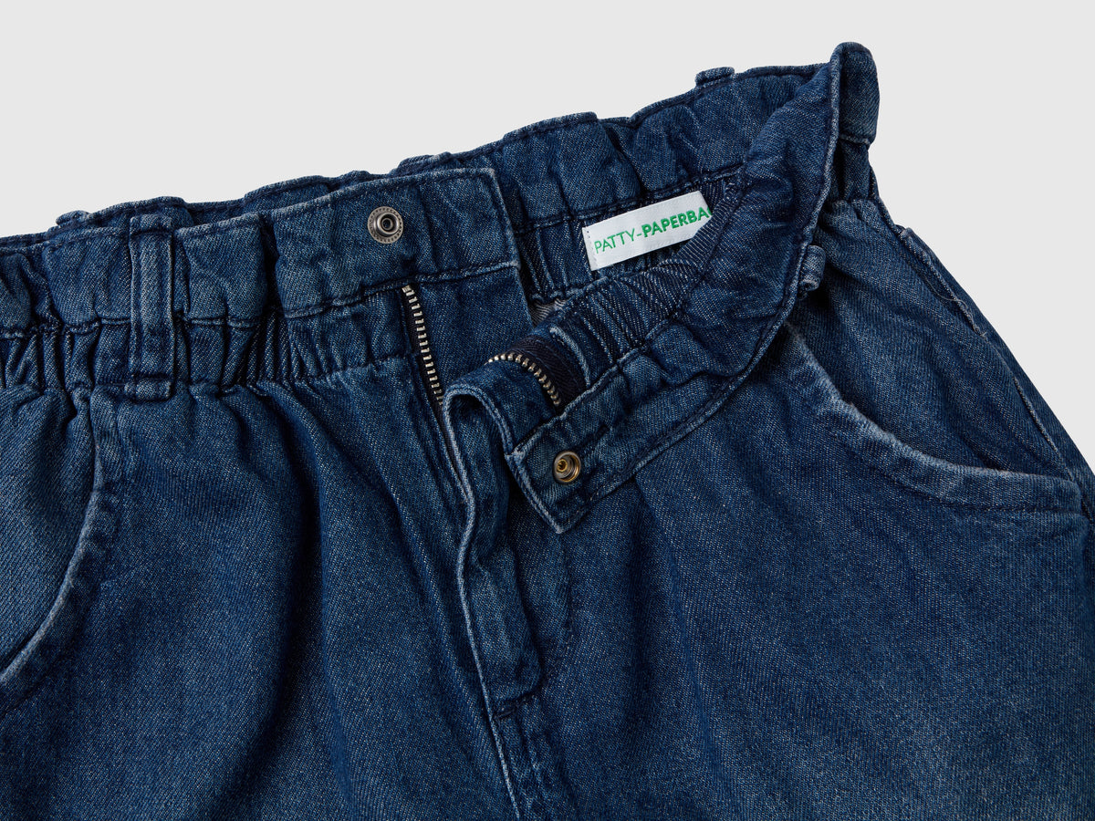 Jeans paperbag 100% cotone