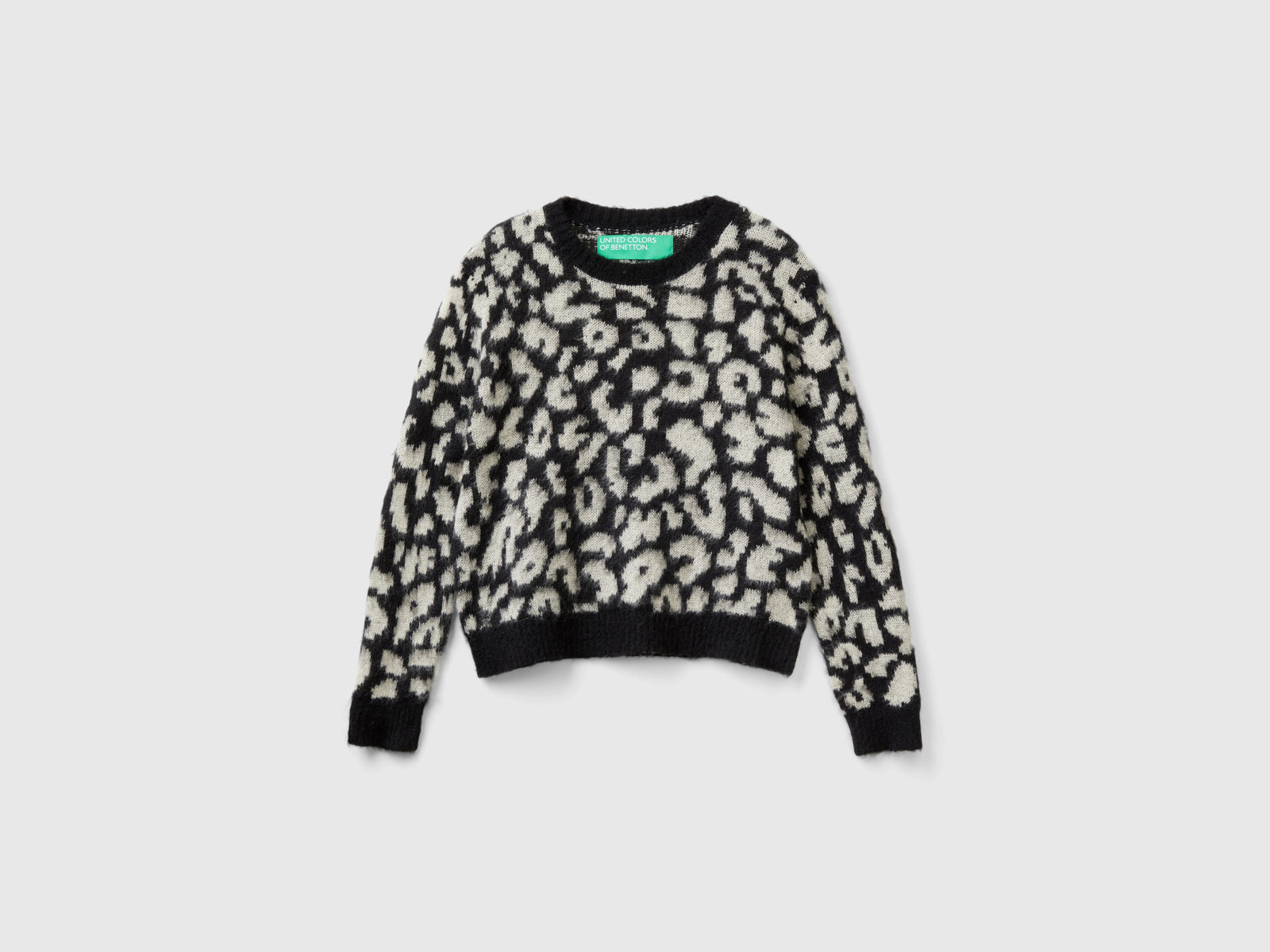 Maglione animalier in misto mohair da donna multi-color | Benetton Outlet