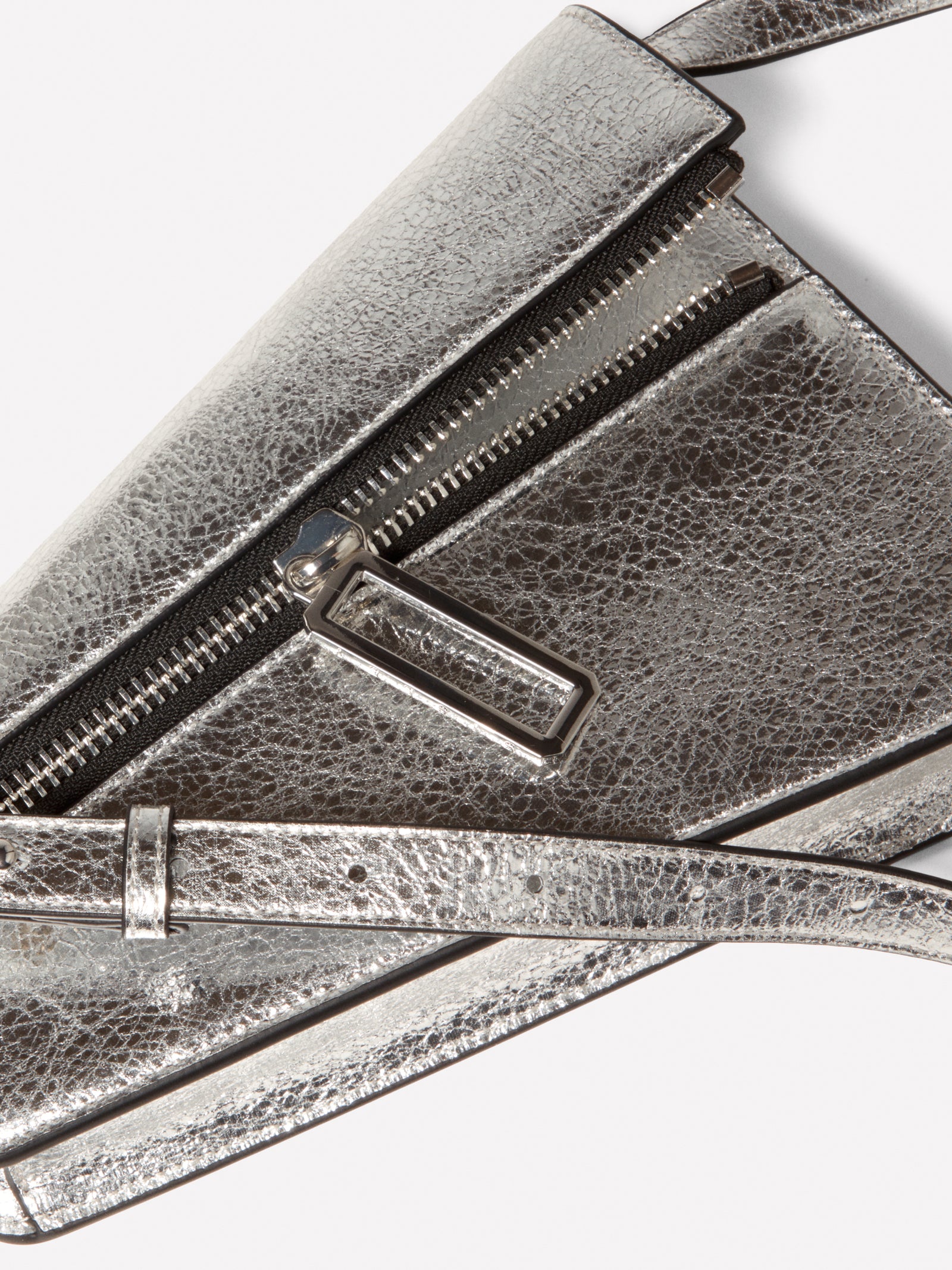 Borsa asimmetrica argentata con tracolla da donna argento 3 | Sisley Outlet