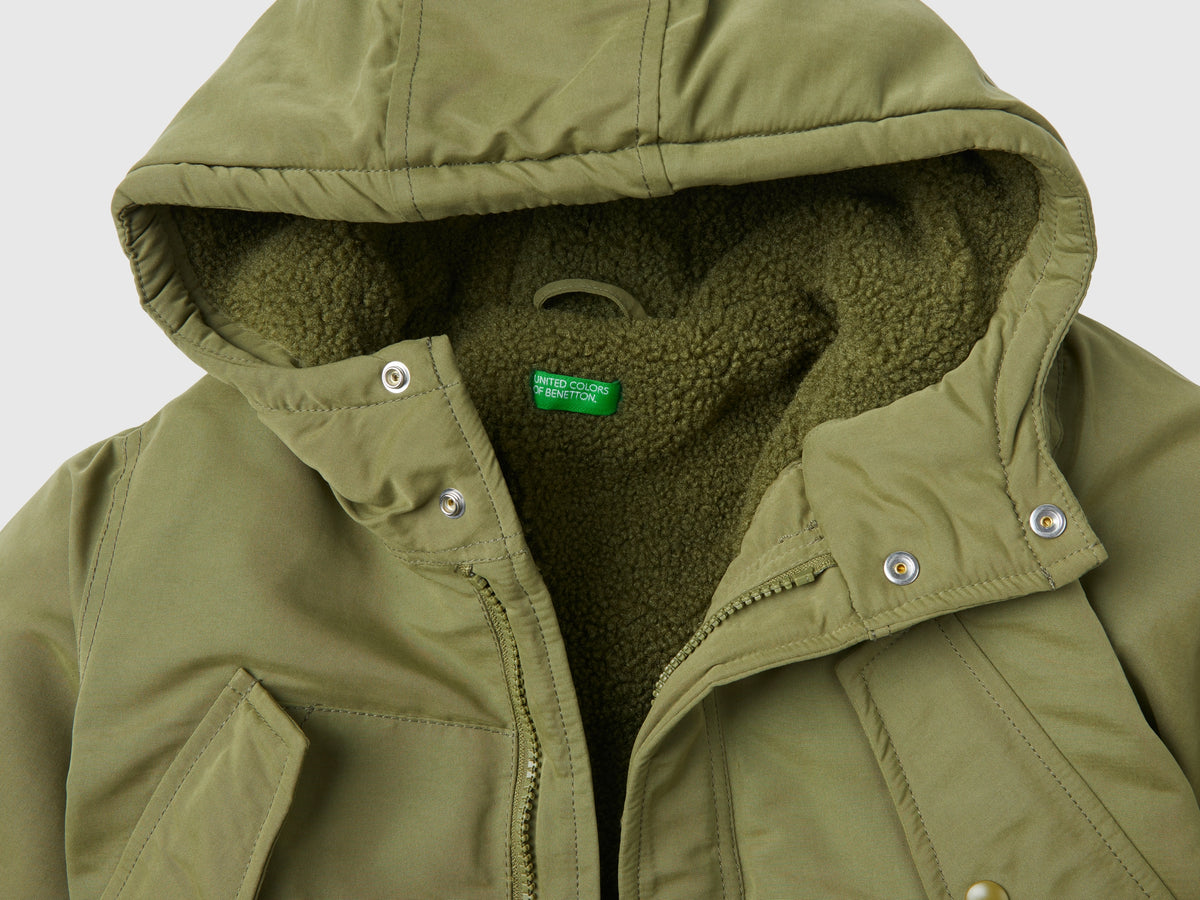 Parka imbottito con tasche