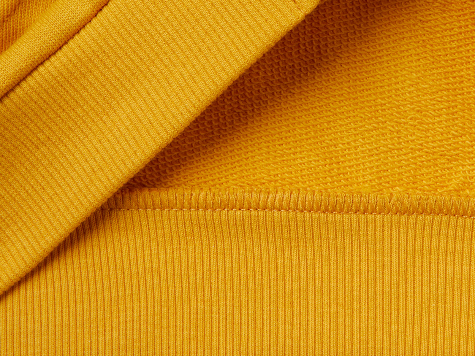 Felpa in cotone bio con zip da bimbo senape 3 | Benetton Outlet
