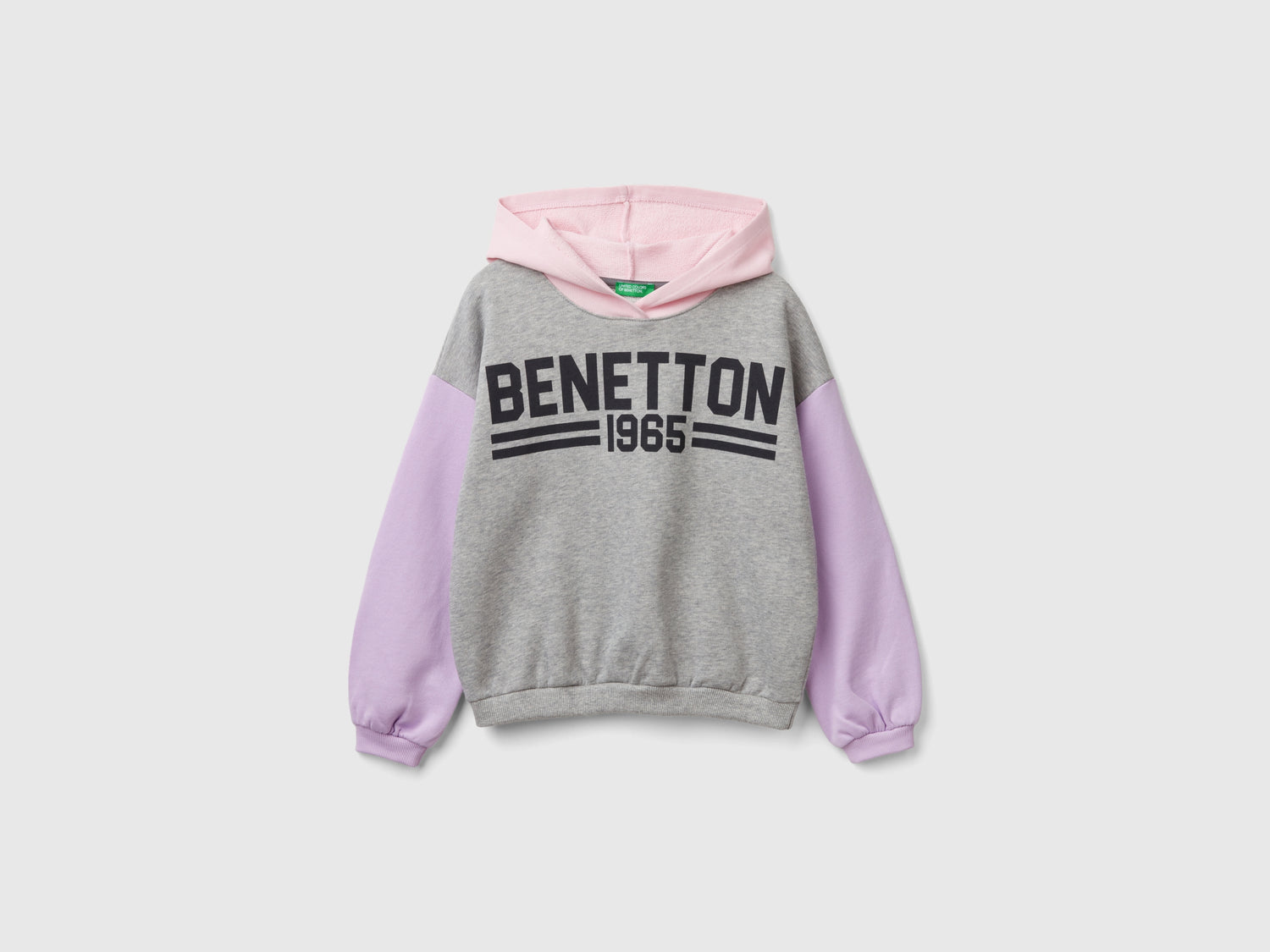Felpa con cappuccio 100% cotone da bambina multi-color | Benetton Outlet