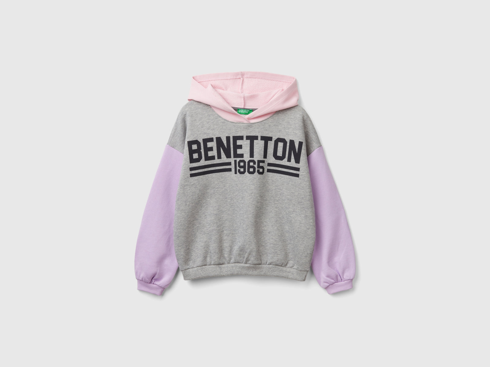 Felpa con cappuccio 100% cotone da bambina multi-color | Benetton Outlet