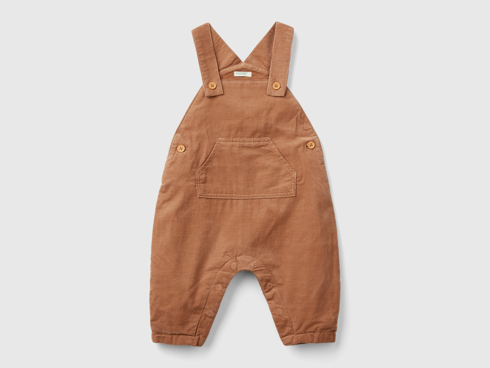 Salopette in velluto da neonato cammello | Benetton Outlet