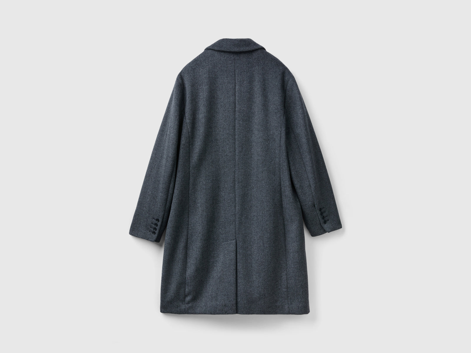 Cappotto corto in misto lana da donna grigio scuro 2 | Benetton Outlet