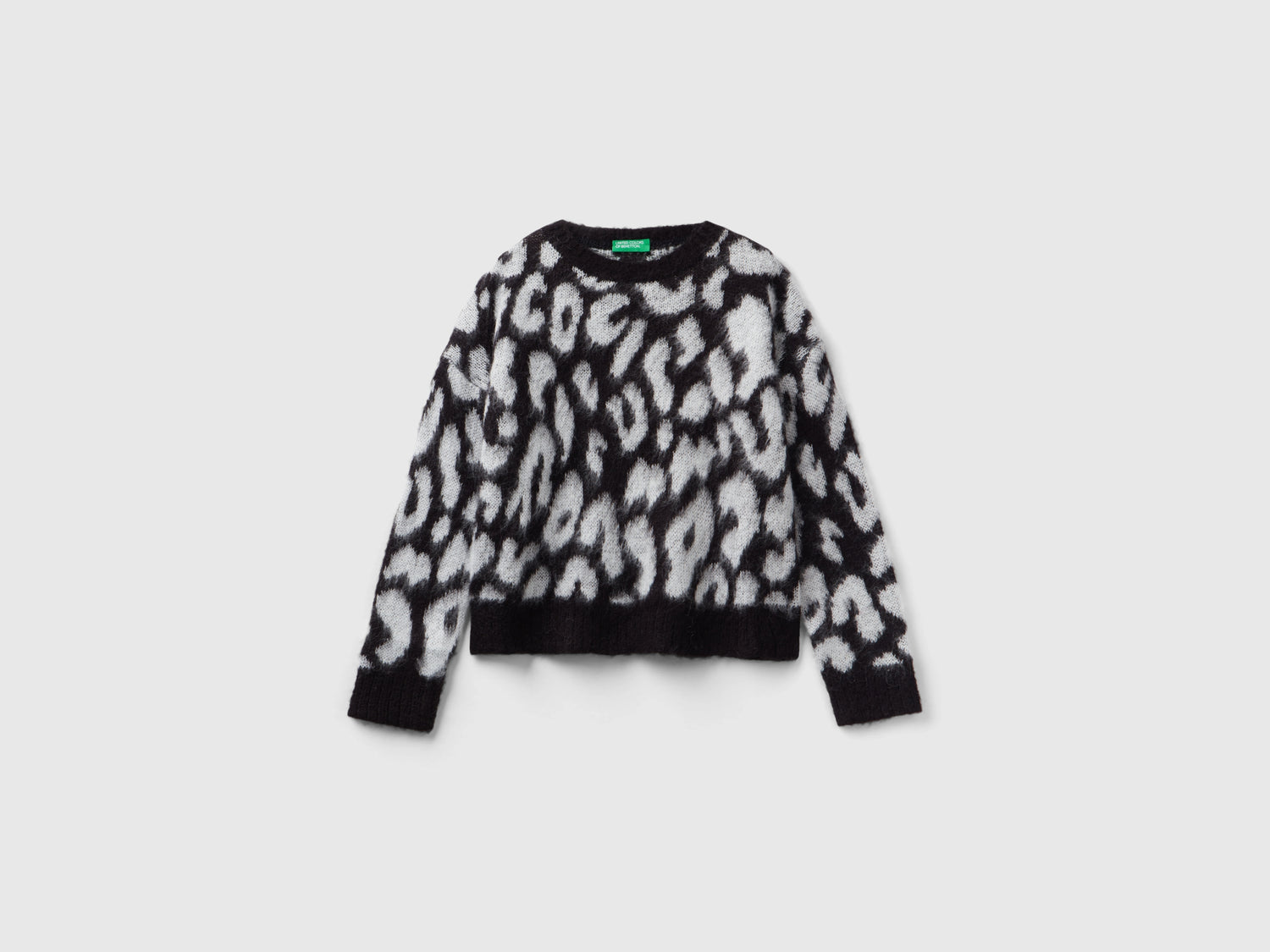 Maglia animalier in misto lana da bambina multi-color | Benetton Outlet