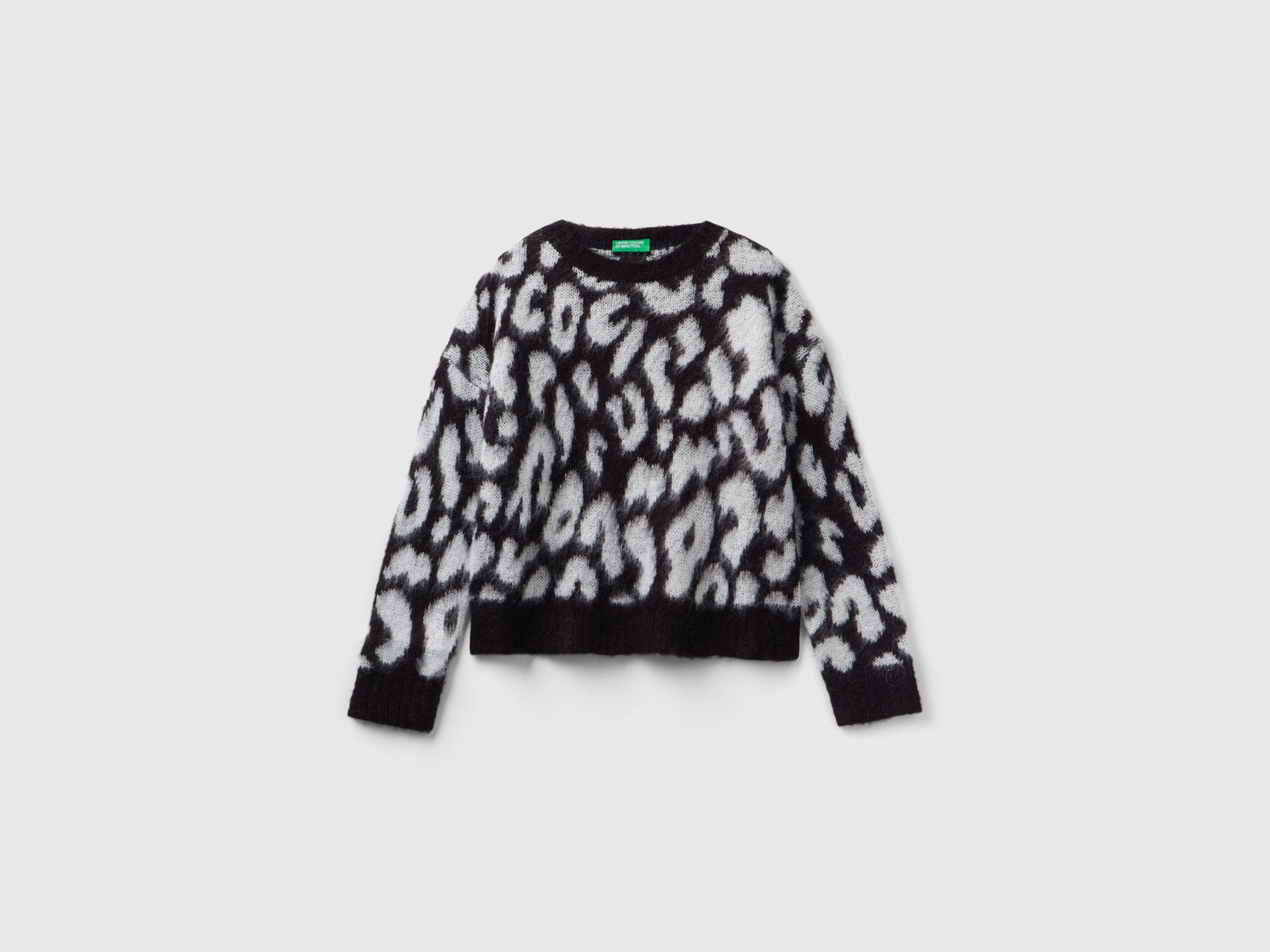 Maglia animalier in misto lana da bambina multi-color | Benetton Outlet