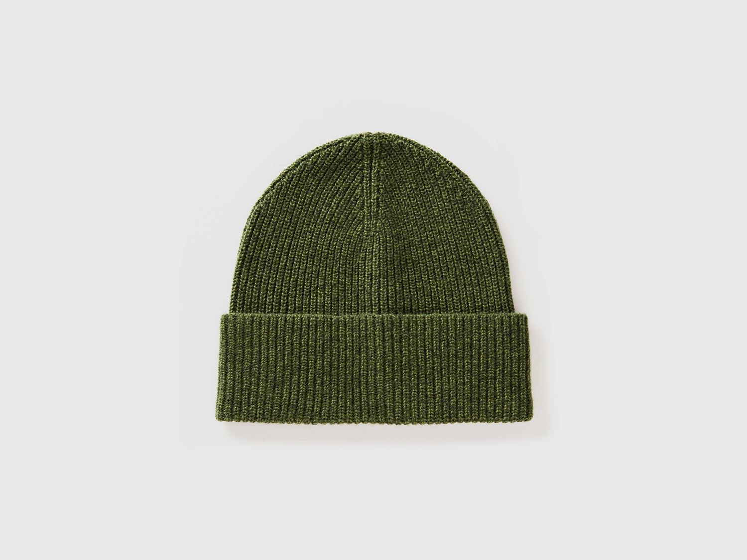 Cappello in misto lana e cashmere da uomo verde oliva | Benetton Outlet